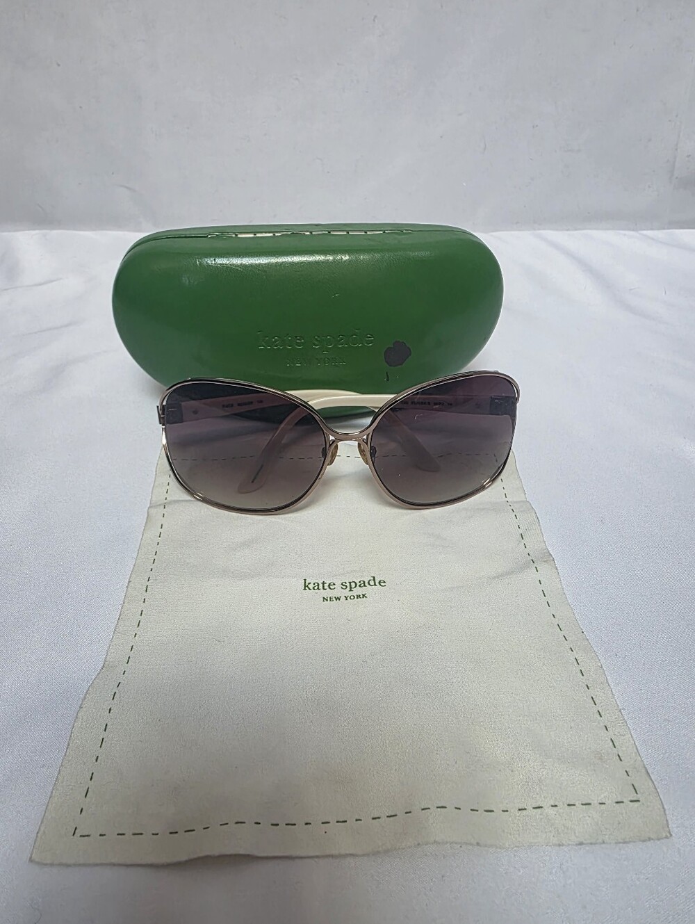 Kate Spade Elissa/S Oversized Round Sunglasses Brown Gradient Ivory
